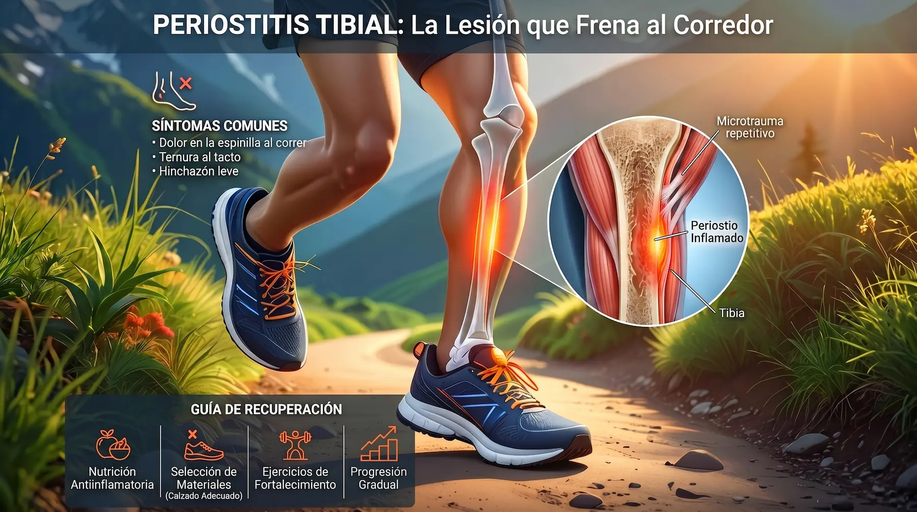 Periostitis Tibial y dolor espinilla al correr
