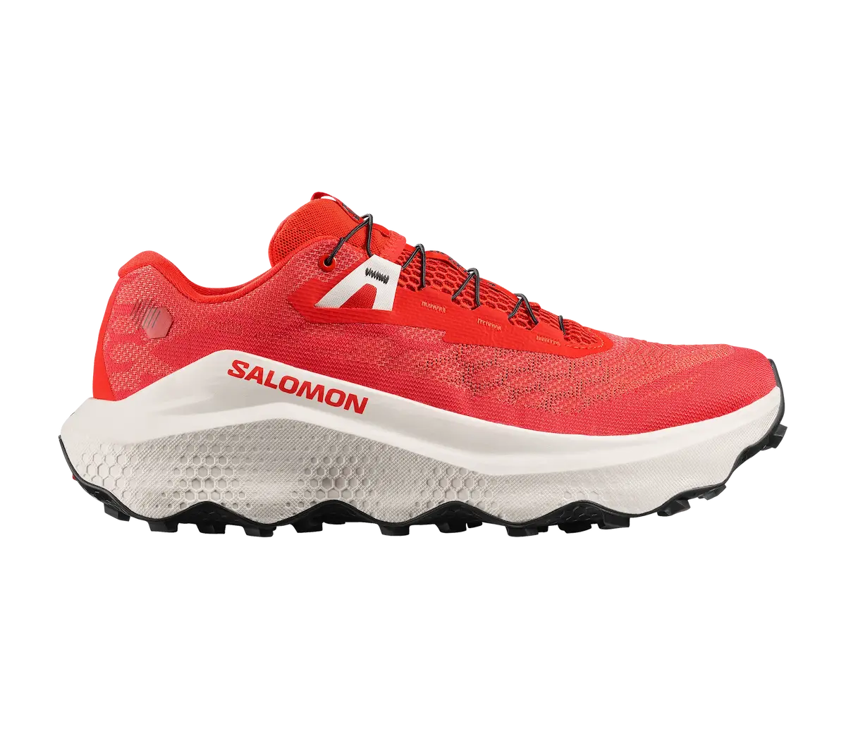 Zapatillas Salomon Ultra Glide 4 de trail running max-cushion, vista lateral, mediasuela EnergyFOAM y suela ContaGRIP